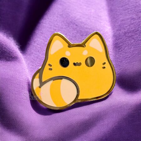 Ginger Kitty Bean Pin