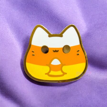 Candy Corn Kitty Bean Pin