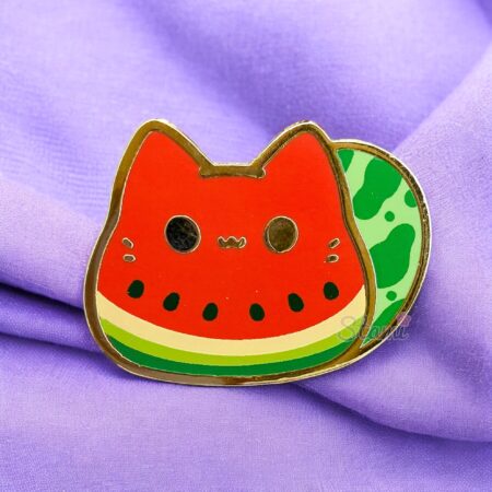 Watermelon Kitty Bean Pin