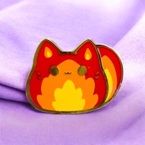 Flame Kitty Bean Pin Flame Kitty Bean Pin