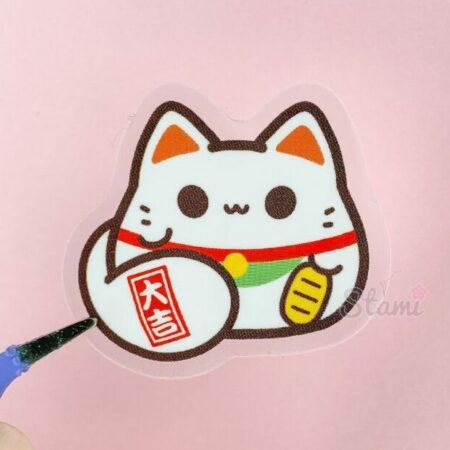 Lucky Kitty Bean Sticker