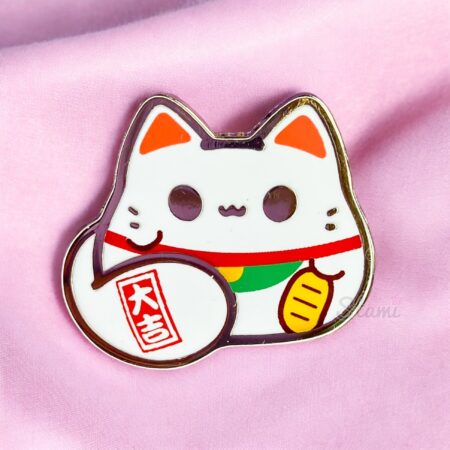 Lucky Kitty Bean Pin