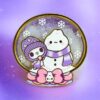 Let's Build A Snow Bunny Snowglobe Pin
