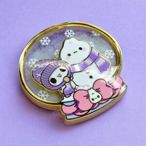 Let's Build A Snow Bunny Snowglobe Pin Let's Build A Snow Bunny Snowglobe Pin