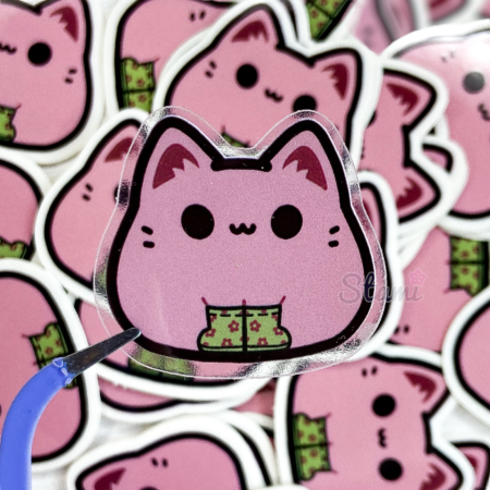 Jump in Puddles Kitty Bean Sticker