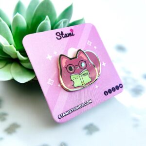 Always Reading Kitty Bean Pin Always Reading Kitty Bean Pin