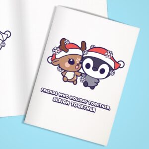 Friends Sleigh Together Christmas Card Friends Sleigh Together Christmas Card