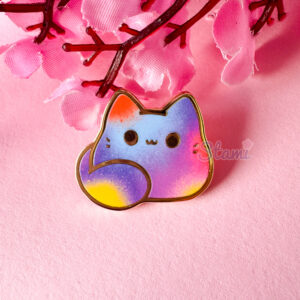 Spray Paint Kitty Bean Pin